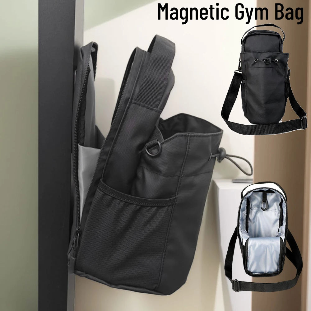Magnetic Gym Bag for Men Large Capacity Carrier Bag Phone Pocket Portable Gym Water Bottle Bag Pouch Gym Accessories Organizer